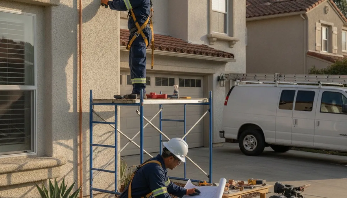Plumber repairing a leak in Mountain View, CA for a plumbing repair service