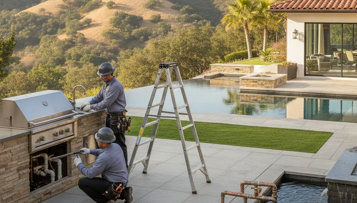 Plumber repairing a leak in Mountain View, CA for plumbing repair service