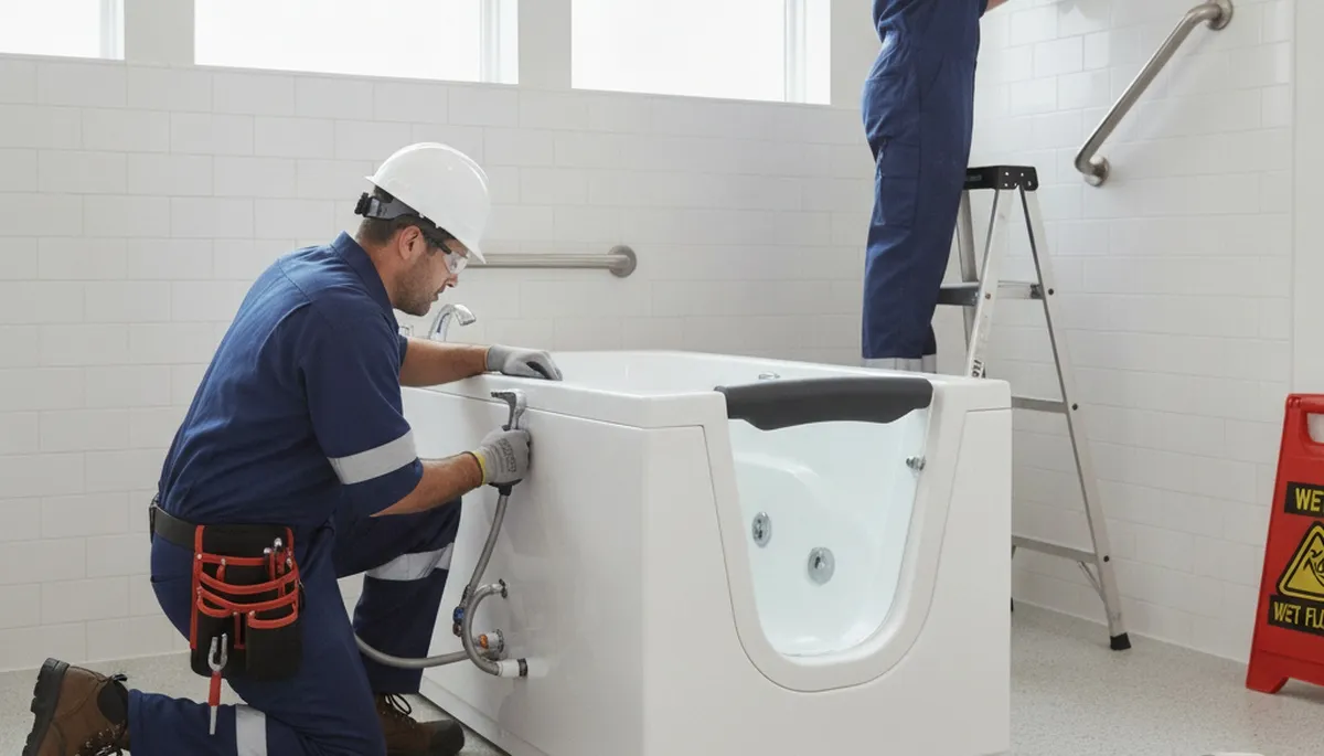 Walk-in tub installation for Mountain View, CA home by local plumbing repair professionals